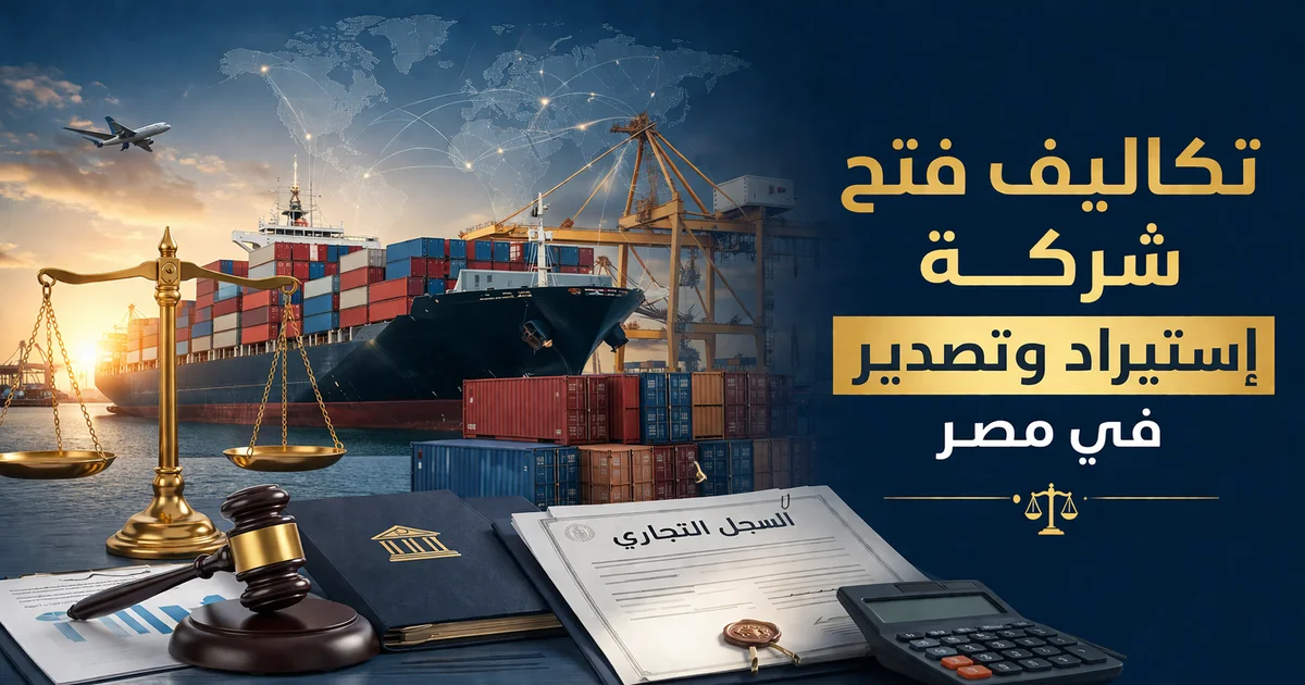 تكاليف فتح شركة استيراد وتصدير في مصر مع توضيح إجراءات التأسيس والسجل التجاري والتكاليف القانونية والجمركية وشروط بدء نشاط الاستيراد والتصدير.