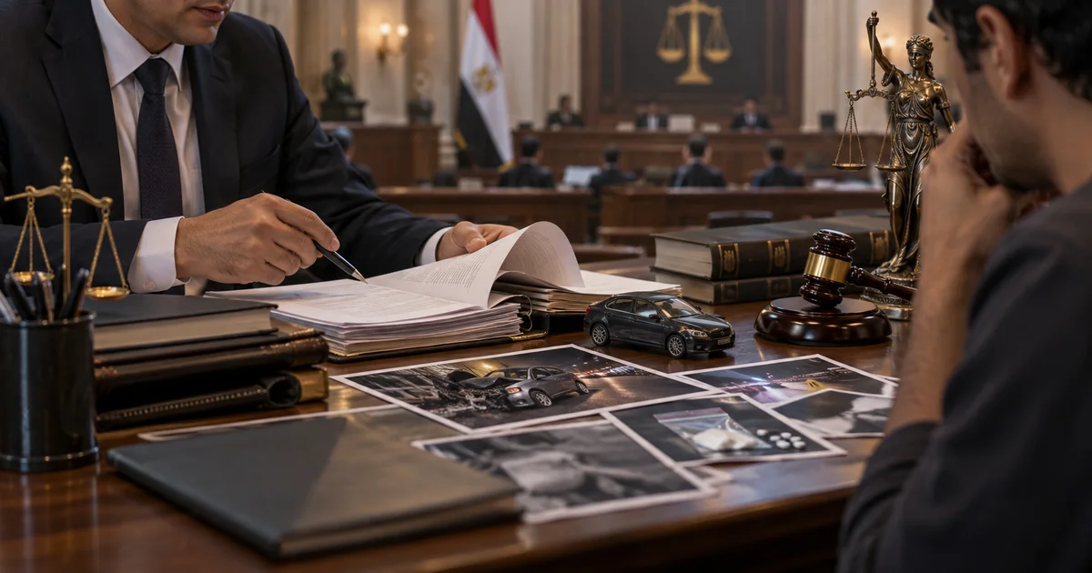 محام يراجع أدلة وتقارير قضية قتل خطأ تحت تأثير المخدرات