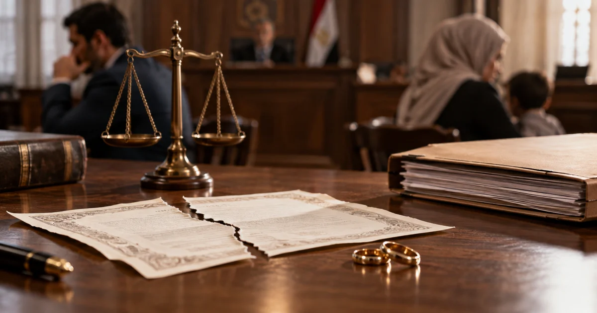 نزاع أمام محكمة الأسرة بشأن إنكار الزواج العرفي وإثبات الحقوق الزوجية ونسب الأطفال