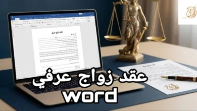 عقد زواج عرفي word