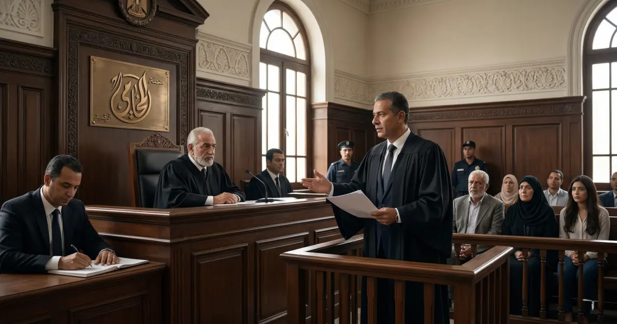 إخلاء السبيل في القانون المصري داخل قاعة محكمة مصرية أثناء نظر طلب الإفراج عن متهم في قضية جنائية.