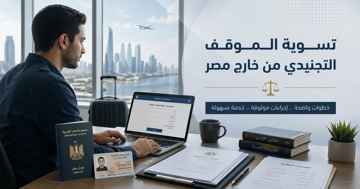 تسوية الموقف التجنيدي من خارج مصر للمصريين المقيمين بالخارج وخطوات إنهاء موقف التجنيد قانونيًا