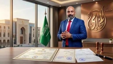 تصديق الشهادات من السفارة السعودية في القاهرة داخل مكتب محاماة مع مستندات موثقة وشهادات رسمية