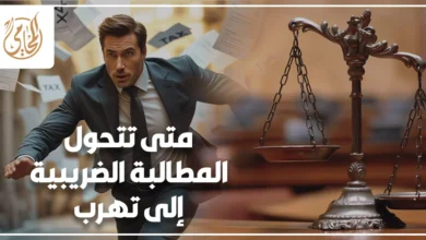 مراجعة ملفات ومستندات ضريبية على مكتب محاماة لتوضيح متى تتحول المطالبة الضريبية إلى تهرب ضريبي.