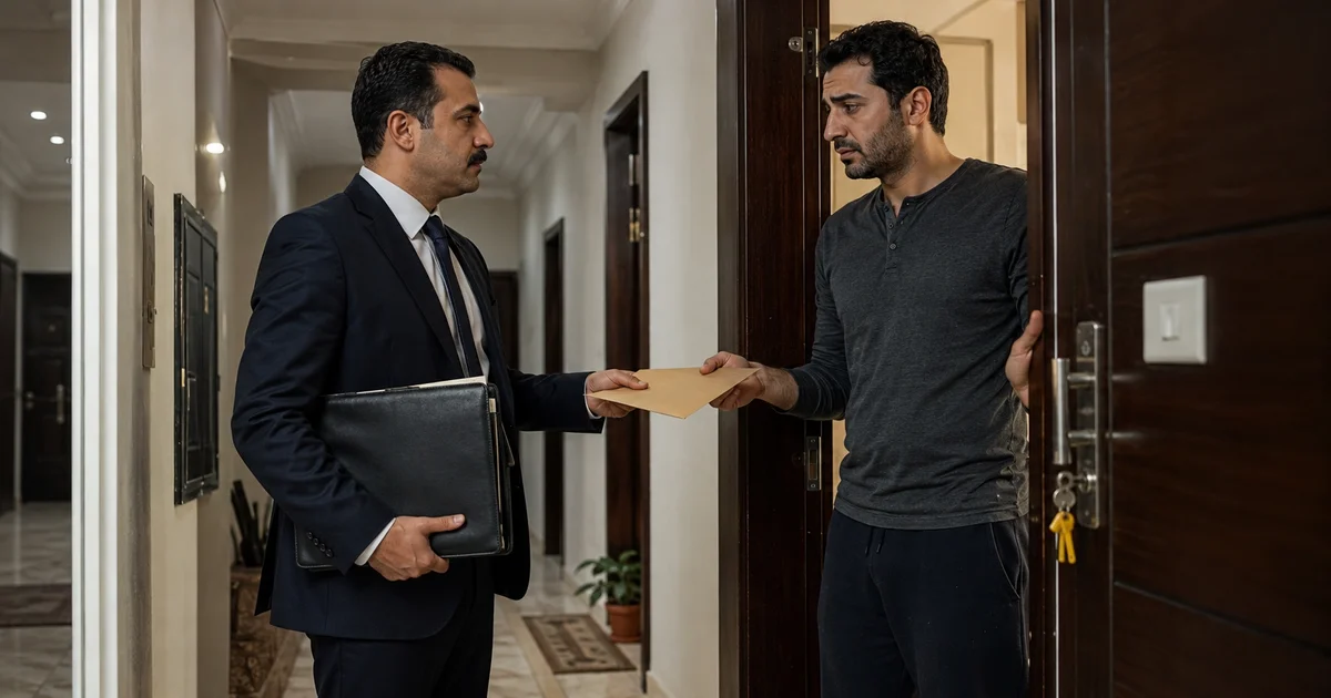 تسليم إنذار قانوني للمستأجر بسبب امتناعه عن سداد الإيجار