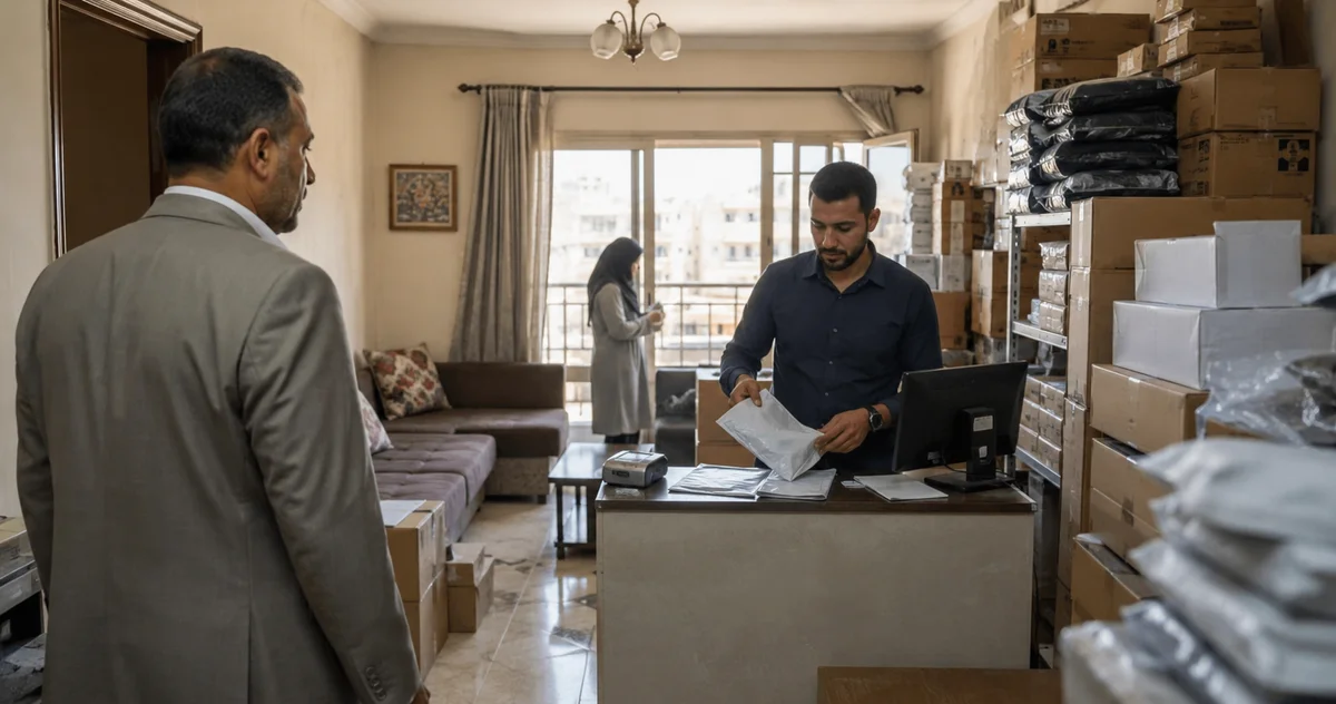 شقة سكنية مؤجرة تحولت إلى مخزن ونشاط تجاري مع وجود المالك والمستأجر في نزاع بسبب تغيير استعمال العين المؤجرة.