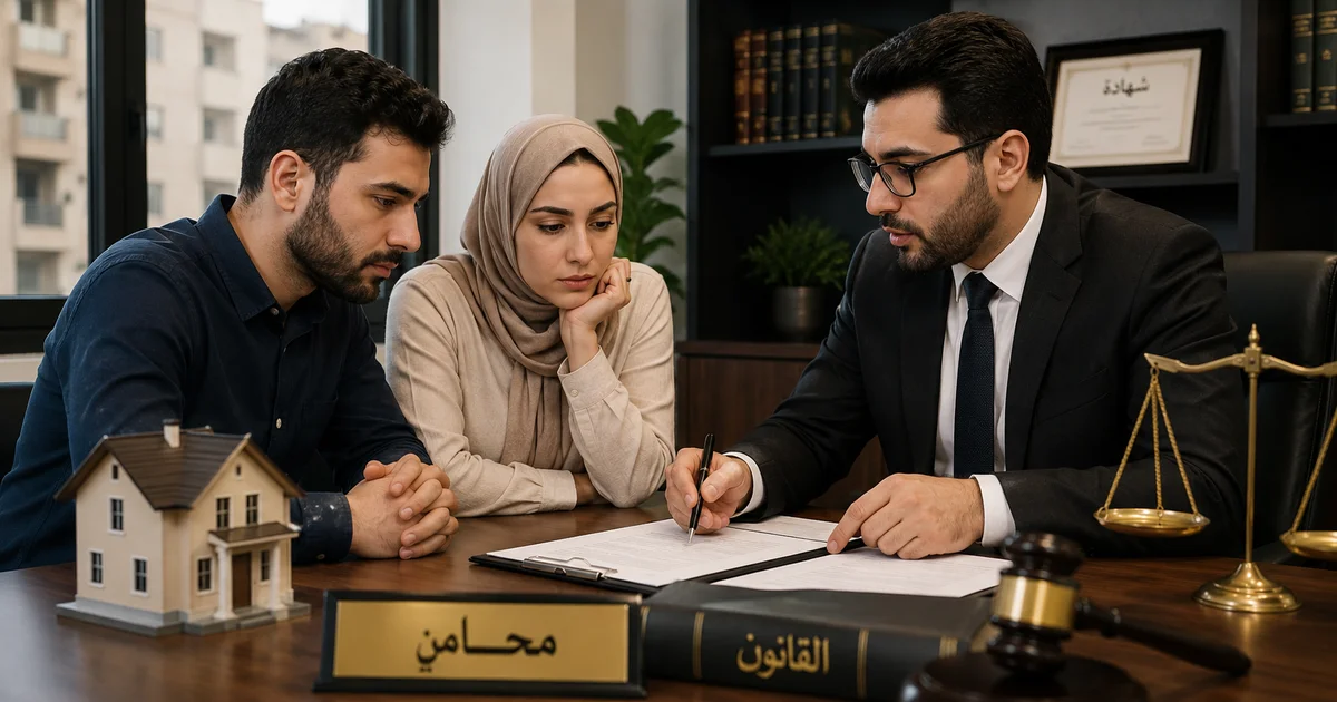 استشارة قانونية بين محامٍ ومشتري شقة حول مستندات شراء شقة من ورثة وإعلام الوراثة.