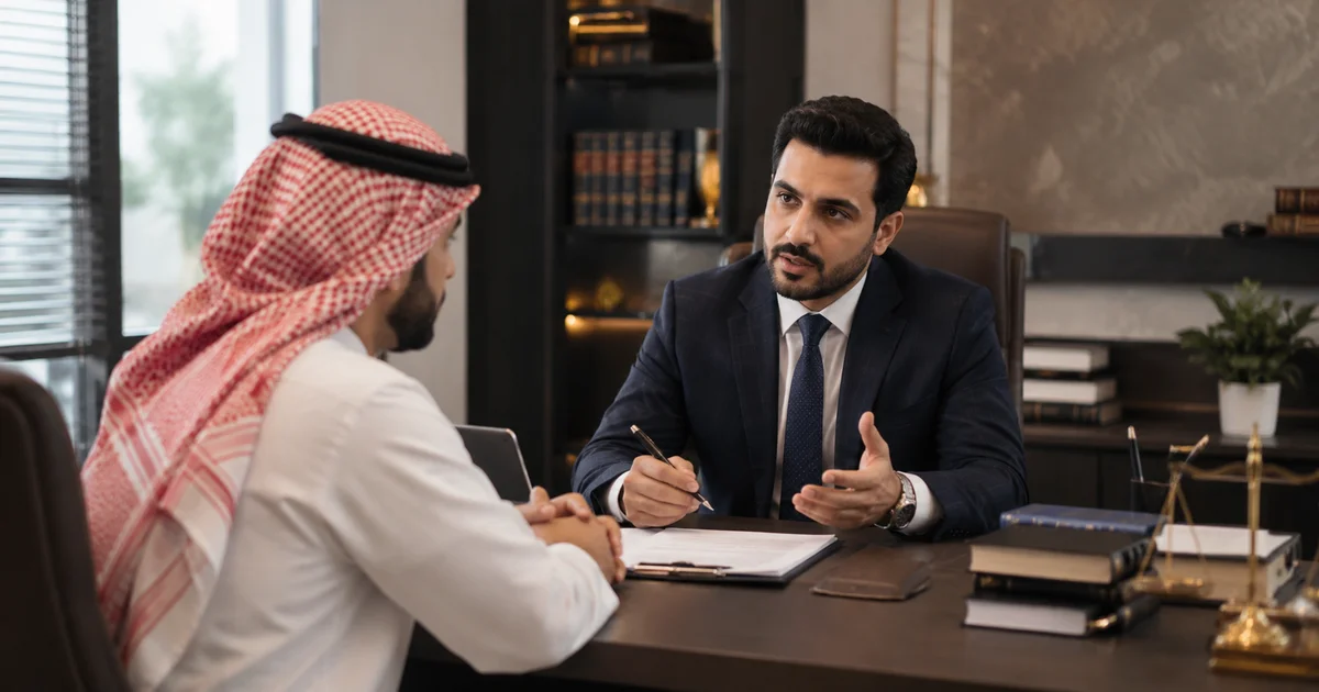 استشارة قانونية حول فسخ عقد شراكة بين عميل ومحامٍ لمراجعة الحقوق والإجراءات القانونية