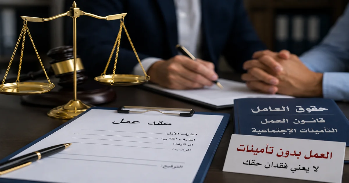 حقوق العامل في حالة العمل بدون تامينات وإثبات علاقة العمل قانونيًا