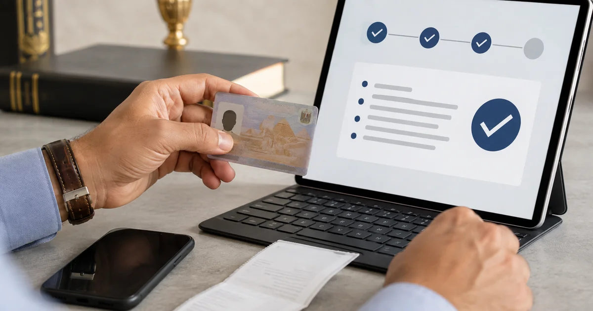 التحقق من حالة طلب بطاقة الرقم القومي والبيانات المرتبطة به
