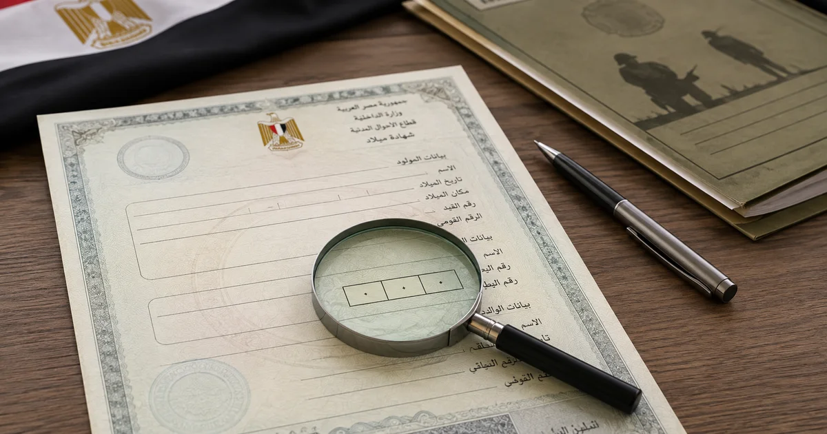 الرقم الثلاثي في شهادة الميلاد والبحث عن الرقم داخل المستند