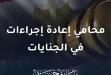 محامي إعادة إجراءات في الجنايات أمام المحاكم المصرية