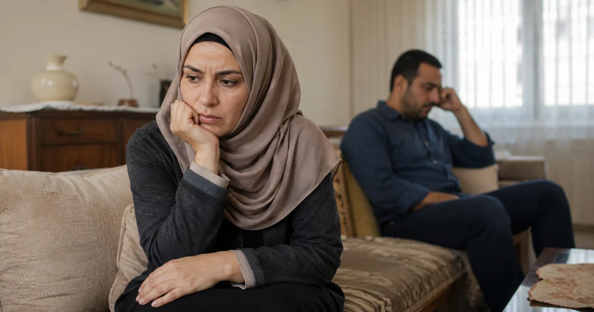 زوجة تعاني من إعراض الزوج والخلافات الزوجية في سياق نشوز الزوج