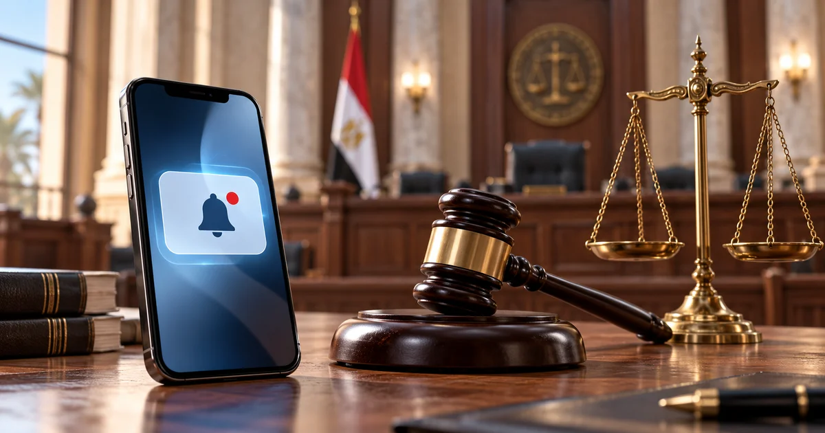 الإعلان القضائي الإلكتروني في قانون الإجراءات الجنائية الجديد عبر رسالة على الهاتف المحمول