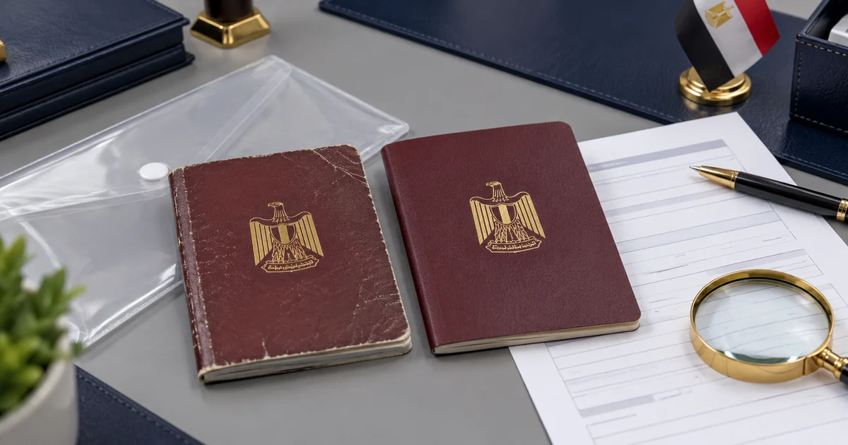 جواز سفر تالف بجانب جواز جديد ضمن إجراءات استخراج بدل تالف